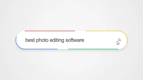 Searching Best Photo Editing Software On Internet Browser Interface Stock Footage 338395659