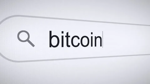 Searching Bitcoin on the Internet, Computer Screen Macro Stock Footage 291937076