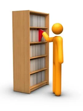 Searching books Stock Illustration