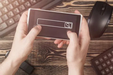 Searching Browsing Internet Data Information Networking Concept soft focus Stock Photos