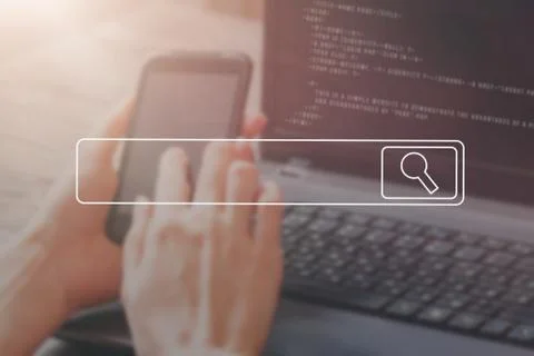 Searching Browsing Internet Data Information Networking Concept soft focus Stock Photos