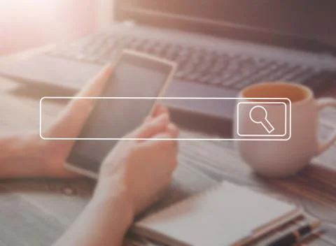 Searching Browsing Internet Data Information Networking Concept soft focus Stock Photos