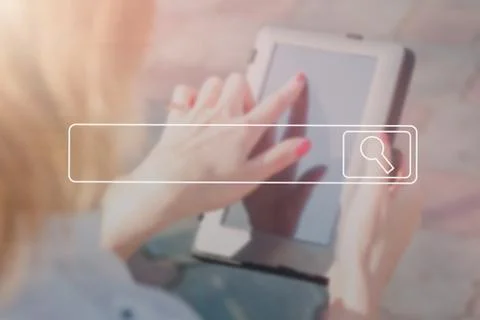 Searching Browsing Internet Data Information Networking Concept soft focus Stock Photos