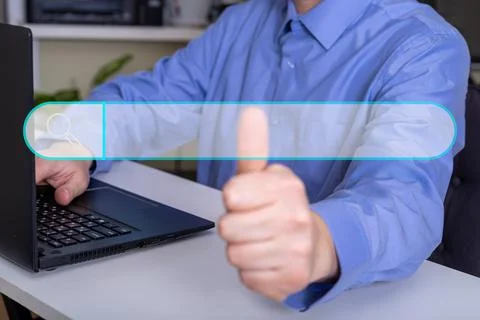 Searching Browsing Internet Data Information Networking Concept with blank se Foto stock