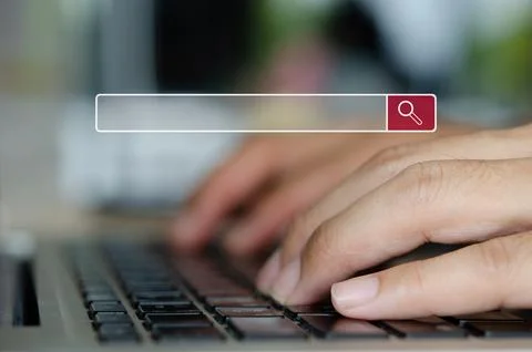 Searching Browsing Internet 스톡 사진