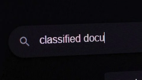 Searching Classified Documents on the Internet, Computer Display Macro Stock Footage 245912678