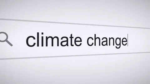 Searching Climate Change on the Internet, Computer Screen Macro Stock Footage 274068586