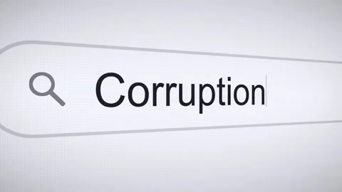 Searching Corruption on the Internet, Computer Screen Macro Stock Footage 305565087