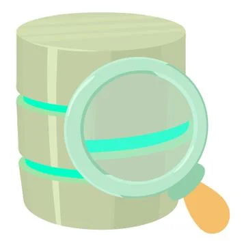 Searching database icon, cartoon style Illustrazione stock