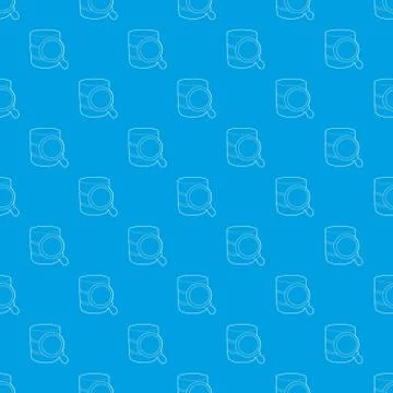 Searching database pattern vector seamless blue Stock Illustration