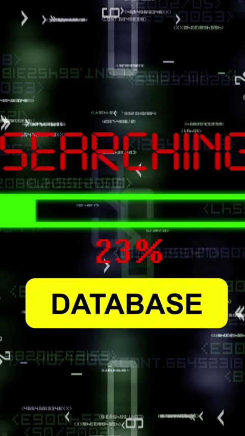 Searching for database vertical video Stock Footage 249844677