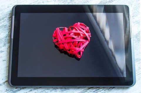 Searching for a date on line Stock Photos