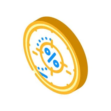 Searching for discounts isometric icon vector illustration 스톡 일러스트