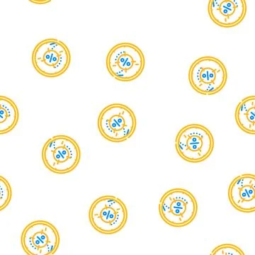 Searching for discounts vector seamless pattern Stock Illustration