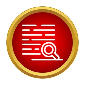 Searching document content with magnifying glass icon 스톡 일러스트