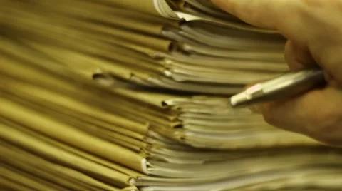 Searching documents Stock Footage 51969814