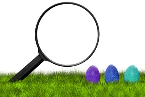 Searching Easter eggs Stock Photos