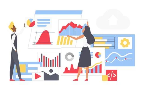 Searching engine optimization analysis process Stock Illustration