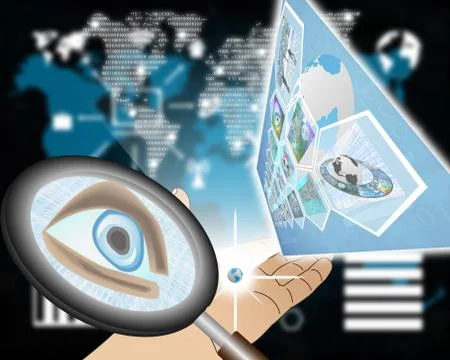 Searching eye Stock Illustration