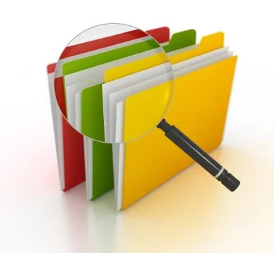 Searching file Illustrazione stock