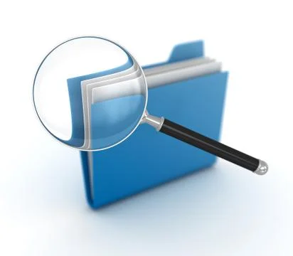 Searching file Illustrazione stock