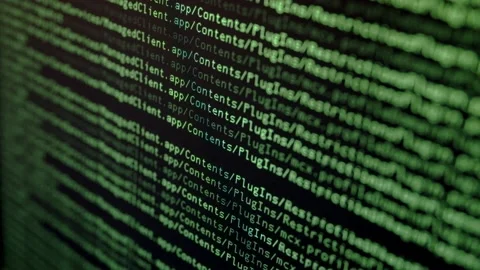 Searching Files on Large Database on Screen Black Background Stock Footage 158863378