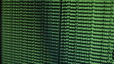 Searching Files on Large Database on Screen Background Video stock 167192351