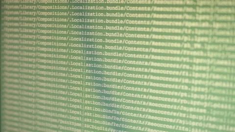 Searching Files on Large Database on Screen Background Video stock 167192563