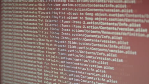 Searching Files on Large Database on Screen Background Video stock 167192605