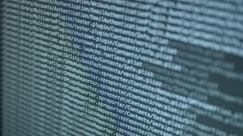 Searching Files on Large Database on Screen Background Video stock 167192836