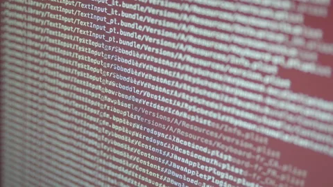 Searching Files on Large Database on Screen Background Video stock 167192954