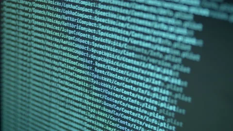 Searching Files on Large Database on Screen Background Video stock 167192995