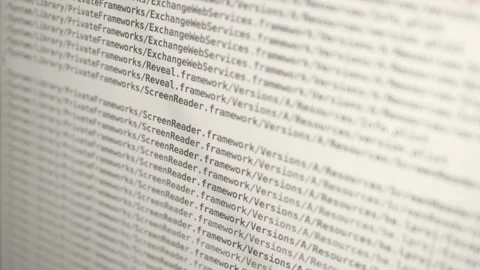 Searching Files on Large Database on Screen Background Video stock 167193055