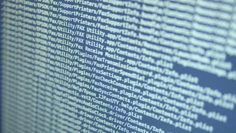 Searching Files on Large Database on Screen Background Stock Footage 167193297