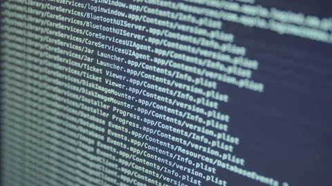 Searching Files on Large Database on Screen Background Stock Footage 167193352