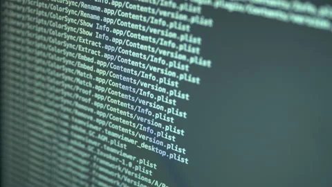 Searching Files on Large Database on Screen Background Video stock 167193429