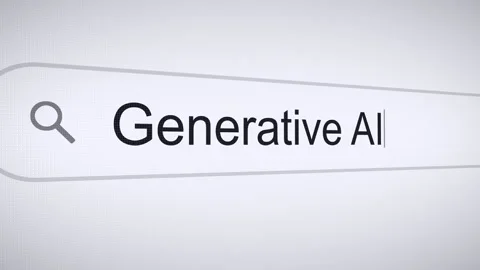 Searching Generative AI on the Internet, Computer Screen Macro Stock Footage 263111933