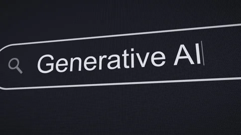 Searching Generative AI on the Internet, Computer Screen Macro Stock Footage 263212028