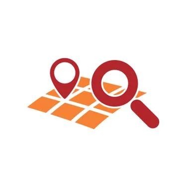 Searching geo location Stock Illustration