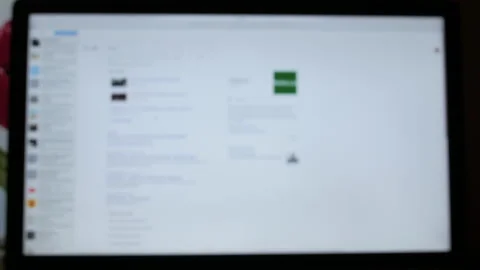 Searching on Google. Using internet on computer. Blurred. Stock Footage 148099836