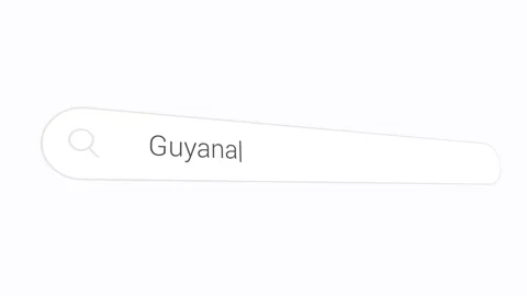 Searching Guyana In Computer Browser - Country In South America Stock Footage 313896760