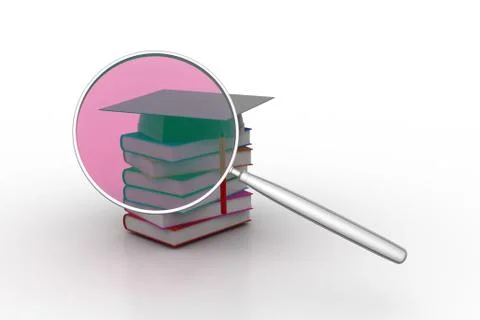 Searching higher education Stock Illustration
