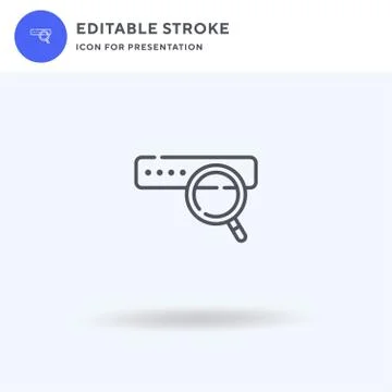 Searching icon vector, filled flat sign, solid pictogram isolated on white, logo Illustration