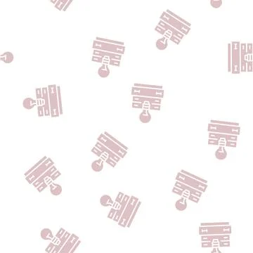 Searching idea glyph seamless pattern Stock Illustration