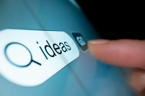 Searching for ideas on the Internet Stock Illustration