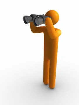 Searching. Illustrazione stock