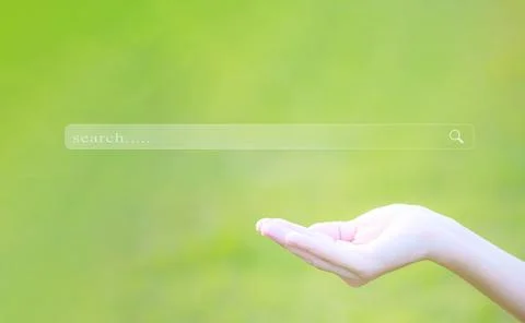 Searching information data on internet networking concept.search page on comp Stock Photos