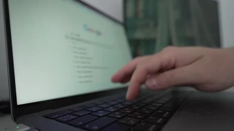 Searching for information on the Internet Stock Footage 311114274