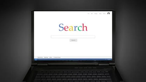 Searching information in internet screen 스톡 일러스트