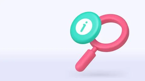 Searching information SEO optimization 3d icon banner copy space vector ill.. イラスト素材